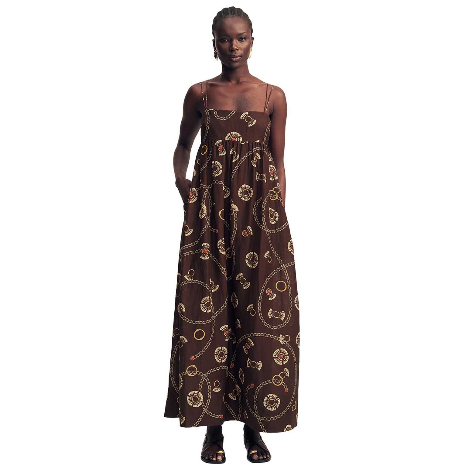 Shona Joy Vacanza Square Neck Maxi Dress